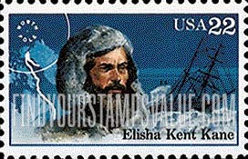 FindYourStampsValue: ELISHA KENT KANE - Arctic Explorers