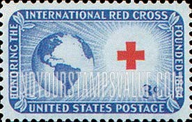 FindYourStampsValue: RED CROSS - Globe, Sun and Cross