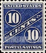 FindYourStampsValue: POSTAL SAVINGS - Ten Cents