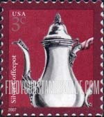 FindYourStampsValue: AMERICAN DESIGN SERIES - Silver Coffeepot, Self-Adhesive Stamp