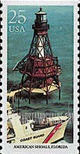 FindYourStampsValue: LIGHTHOUSES - American Shoals, FL, Booklet Stamp