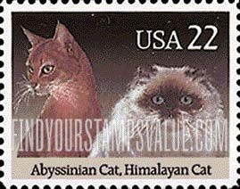 FindYourStampsValue: CATS - Abyssinian and Himalayan