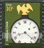 FindYourStampsValue: AMERICAN DESIGN SERIES - American Clock, Coil stamp