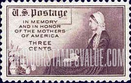 FindYourStampsValue: MOTHERS OF AMERICA - Adaptation of Whistler's Portrait of his Mother