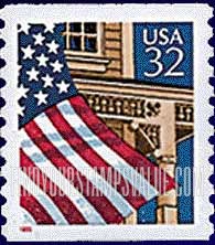 FindYourStampsValue: FLAG OVER PORCH, Coil Stamp