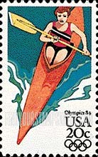 FindYourStampsValue: SUMMER OLYMPICS, LOS ANGELES 1984 - Kayak