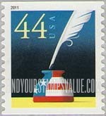 FindYourStampsValue: QUILL AND INKWELL, Self-Adhesive Coil stamp