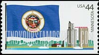 FindYourStampsValue: FLAGS OF OUR NATION - Minnesota, Self-Adhesive Coil stamp