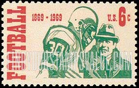 FindYourStampsValue: 100th ANNIVERSARY OF INTERCOLLEGIATE FOOTBALL - Football Player and Coach