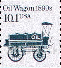 FindYourStampsValue: OIL WAGON 1890s - Transportation Coil