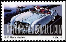 FindYourStampsValue: SPORTY CARS OF THE 1950s - 1952 Nash Healey, Self-Adhesive Booklet stamp
