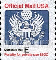 FindYourStampsValue: OFFICIAL MAIL - Great Seal, 25c, Coil Stamp