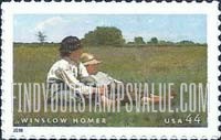 FindYourStampsValue: BOYS IN A PASTURE, BY WINSLOW HOMER, Self-Adhesive stamp