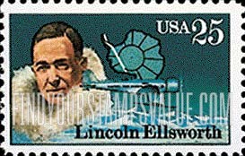 FindYourStampsValue: LINCOLN ELLSWORTH - Antarctic Explorer
