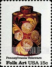 FindYourStampsValue: PENNSYLVANIA TOLEWARE, Tea caddy - American Folk Art