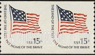 FindYourStampsValue: FORT McHENRY FLAG, Coil Stamp - Americana Issue
