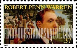 FindYourStampsValue: LITERARY ARTS - Robert Penn Warren, Writer, Self-Adhesive stamp