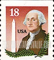 FindYourStampsValue: GEORGE WASHINGTON, WASHINGTON MONUMENT, Coil Stamp