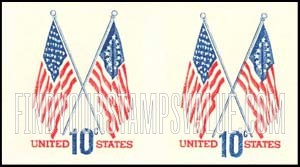 FindYourStampsValue: CROSSED FLAGS - 50-Star and 13-Star, Coil Stamp