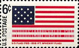 FindYourStampsValue: HISTORIC FLAGS - Ft. McHenry, 1795-1818