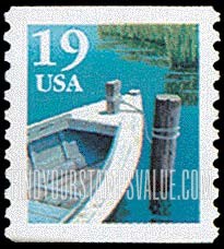 FindYourStampsValue: FISHING BOAT, Coil Stamp