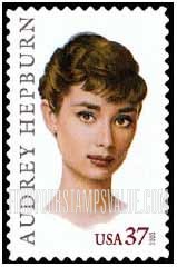 FindYourStampsValue: LEGENDS OF HOLLYWOOD - Audrey Hepburn, Actress, Self-Adhesive stamp