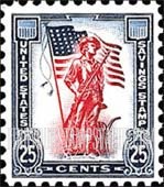 FindYourStampsValue: SAVINGS - Minute Man and 48-Star Flag