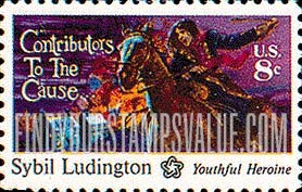 FindYourStampsValue: AMERICAN BICENTENNIAL - Sybil Ludington