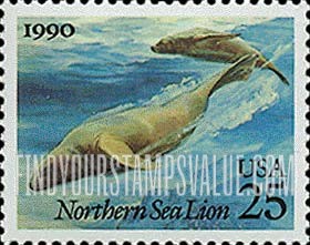 FindYourStampsValue: SEA CREATURES - Nothern Sea Lions