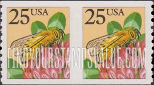 FindYourStampsValue: HONEYBEE, Coil Stamps