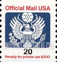 FindYourStampsValue: OFFICIAL MAIL - Great Seal, 20c, Coil Stamp