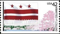 FindYourStampsValue: FLAGS OF OUR NATION - District of Columbia, Self-Adhesive Coil stamp