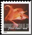 FindYourStampsValue: FLOWERS - Asian Hybrid Lily, Self-Adhesive Booklet Stamp