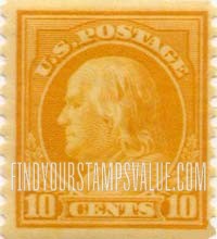 FindYourStampsValue: BENJAMIN FRANKLIN, Coil Stamp