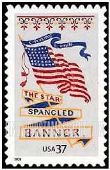 FindYourStampsValue: OLD GLORY - 1893 Silk Bookmark, Self-Adhesive Booklet Stamp