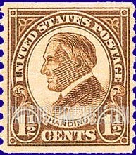 FindYourStampsValue: WARREN G. HARDING, Coil Stamp