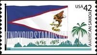 FindYourStampsValue: FLAGS OF OUR NATION - American Samoa, Self-Adhesive Coil stamp