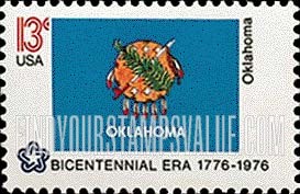 FindYourStampsValue: STATE FLAGS - Oklahoma