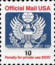 FindYourStampsValue: OFFICIAL MAIL - Great Seal, 10c