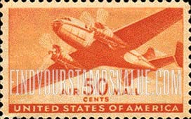 FindYourStampsValue: TRANSPORT PLANE - 50c