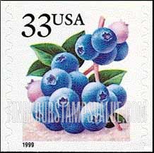 FindYourStampsValue: BERRIES - Blueberries, Self-Adhesive Coil stamp