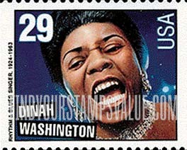 FindYourStampsValue: DINAH WASHINGTON - American Music Series, booklet stamp