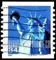 FindYourStampsValue: Statue of Liberty, Self-Adensive Coil Stamp