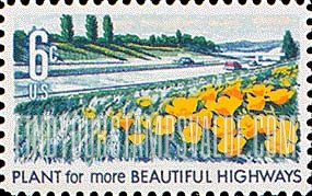 FindYourStampsValue: BEAUTIFICATION OF AMERICA - Poppies and Lupines