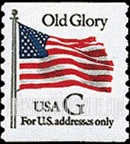 FindYourStampsValue: "G" AND FLAG, Coil Stamp