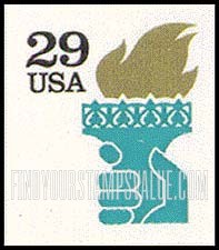 FindYourStampsValue: LIBERTY TORCH, Self-adhesive Booklet Pane