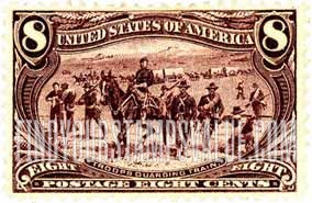 FindYourStampsValue: TRANS-MISSISSIPPI EXPOSITION ISSUE - Troops guarding Wagon Train