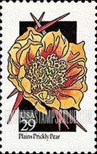 FindYourStampsValue: WILDFLOWERS - Plains Prickly Pear