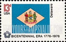 FindYourStampsValue: STATE FLAGS - Delaware