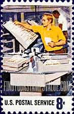 FindYourStampsValue: POSTAL SERVICE EMPLOYEES - Mail Canceling